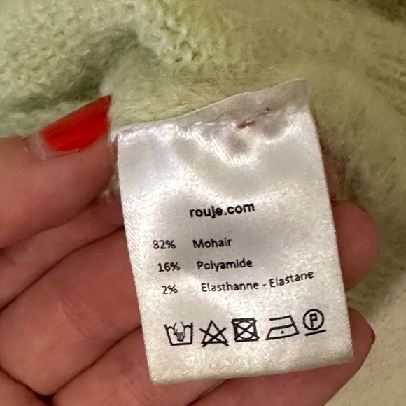 Rouje Women's Pistachio Green Half Sleeve Cardigan - Picture 4 of 7